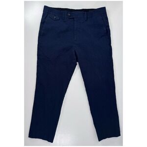 BONOBOS Seersucker Pants‎ Mens 33x24 *Hemmed Italian Fabric Tailored Fit Blue